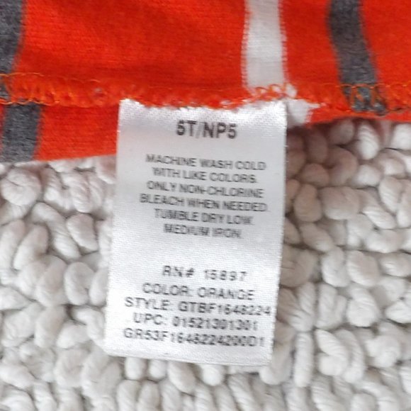 Garanimals Orange & Gray Striped Long Sleeve Shirt Size 5T - Picture 4 of 6